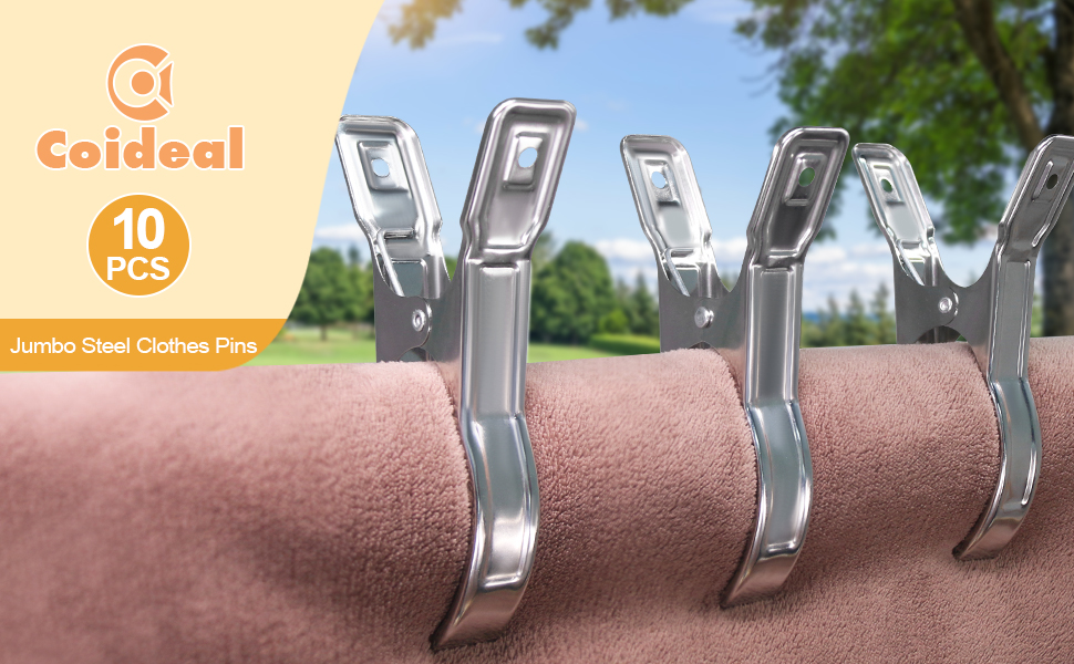 Coideal large steel clothes pins