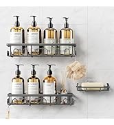 Deyhoc Shower Caddy, 3 Pack Shower Shelves for Inside Bathroom, Rustproof Adhesive Bathroom Organ...