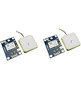 2-Pack GY-NEO6MV2 NEO-6M GPS Flight Controller Module 3V-5V with Super Ceramic Antenna for Arduin...