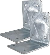 Beam Bracket, 2 PCS 6" X 6" X 5" Heavy Duty Corner Bracket. Fireplace Mantel Brackets Made of Pre...