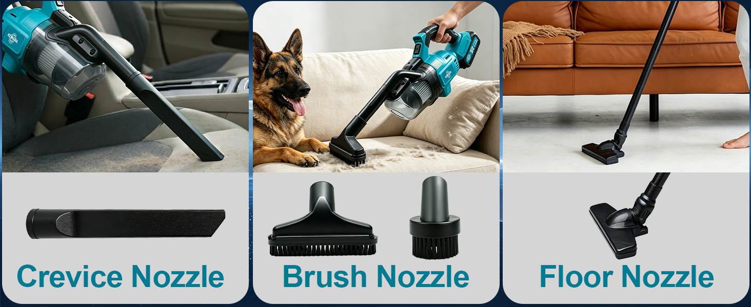 Crevice Nozzle Brush Nozzle Floor Nozzle