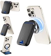 Senose Magnet Phone Wallet, Stronger Magnetic Card Holder with Adjustable Stand Compatible for Ma...