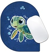 Velluxion Turtle Mouse Pad, 6 x 8 in Ocean Adventure Design, Oval-Angle Portable Mousepad with No...