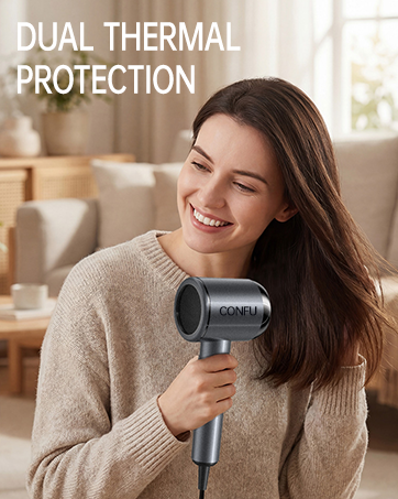 dual thermal protection hair dryer
