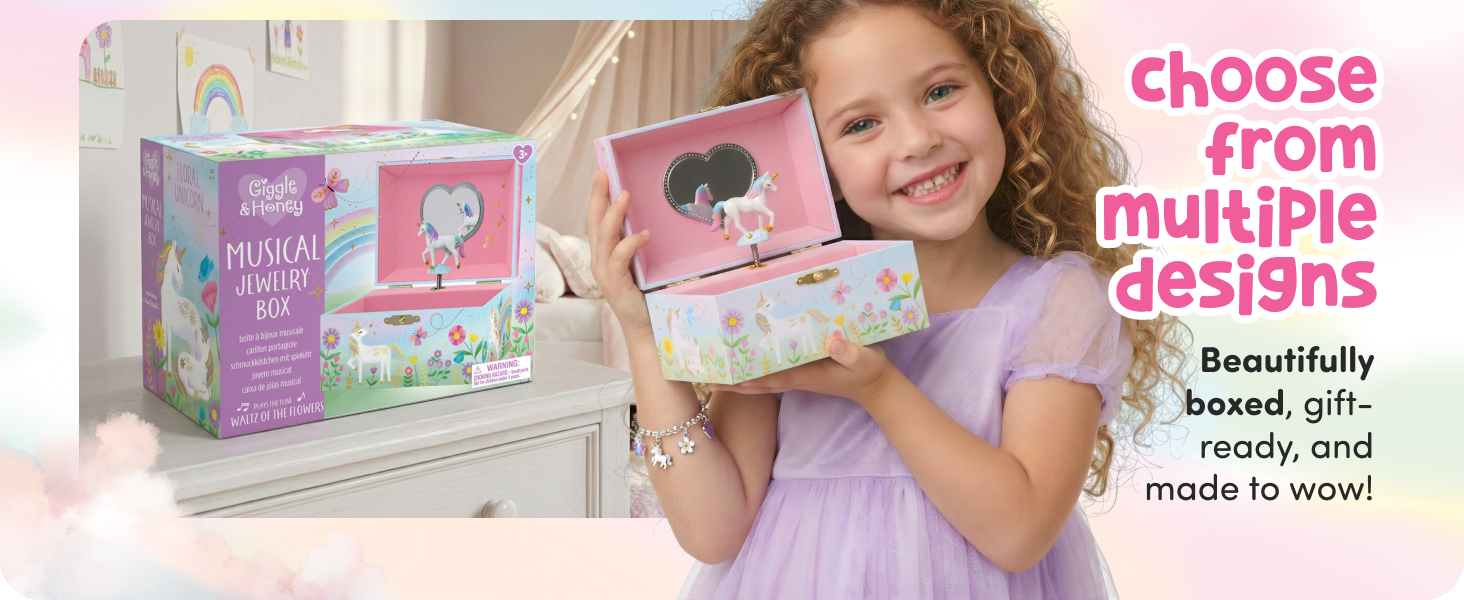 Unicorn jewelry box for little girls