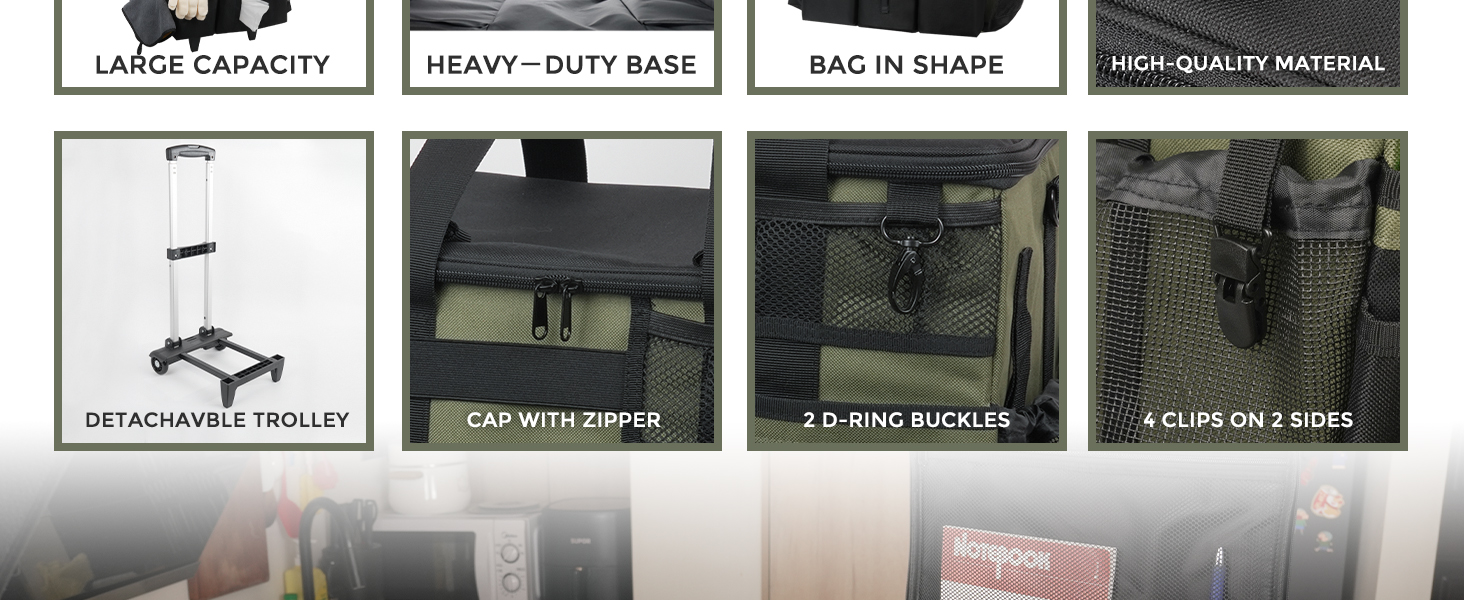 Rolling Cleaning Caddy Bag