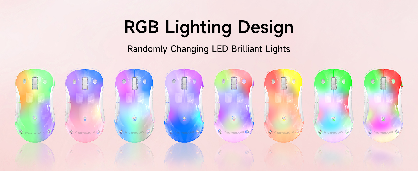 LED wireless mouse pink