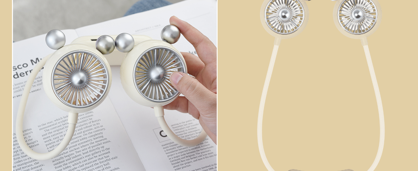 neck cooler; portable fan for travel; wearable fan; 