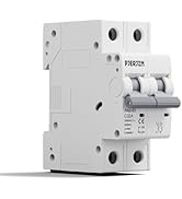 Pjerjzn Miniature Circuit Breaker 120/240VAC 32Amps Double Pole Circuit Breaker DIN Rail Mount,Th...