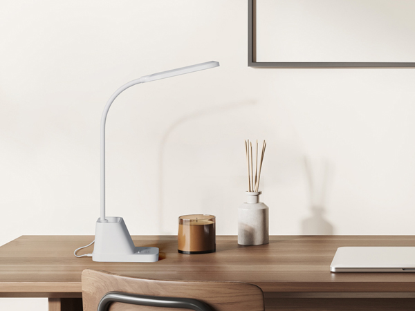 white desk lamp