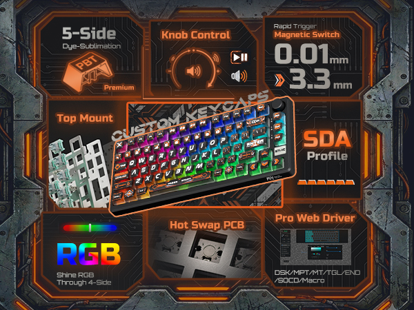 Hall Effect Magnetic Keyboard