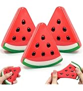 3pcs Fruit Squishy,Watermelon Squishy, Fidget Toys Soft Squeeze Stress Relief Sensory Toys, Cute ...