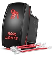 Nilight Rock Lights Rocker Switch Led Light Bar Switch 5Pin Laser On Off SPST switches 20A/12V 10...