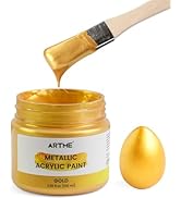 artme Acrylic Paint Metallic Gold, 100ml Gold Leaf Paint for Art Painting, Hand-crafts, Non-Toxic...
