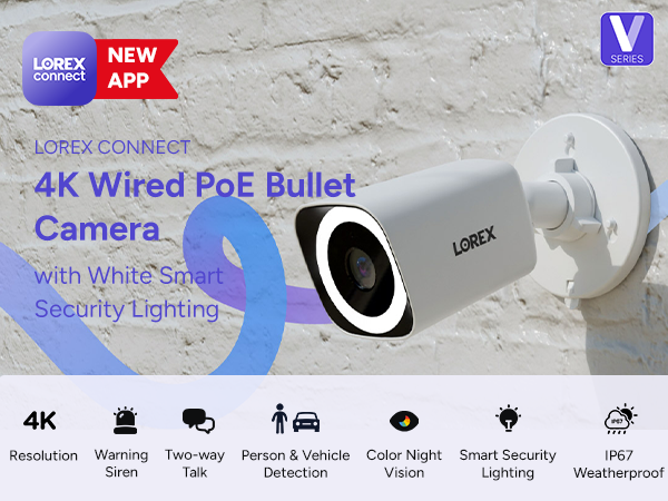 Lorex Connect 4K Wired PoE Bullet Camera