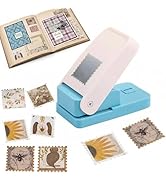 Postage Stamp Puncher, 1 inch Square Paper Punches, Lever Action Stamp Punch for Paper Crafting S...