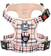 PoyPet Plaid Dog Harness, No Pull Front Clip Pet Vest Harness, Soft Padded Reflective Adjustable ...