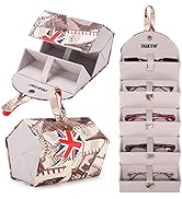 SMARTTOP Travel Sunglass Organizer Case- 5/6 Slot PU Sunglass Travel Case Multiple Portable Eyegl...