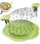 SURETIVIAN Chicken Shredder Large Chicken Breast Shredder Tool Twist with Brush&amp;Fork, Visible Mea...