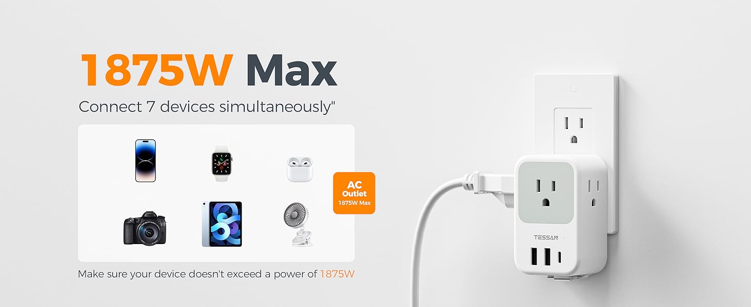 Multi Plug Outlet Extender