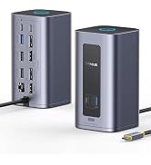 Baseus Nomos Air Mac 12 in 1 Docking Station, Dual Monitor Laptop Docking Station with 2K HDMI/DP...