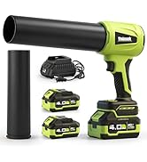 Electric Cordless Leaf Blower with Battery and Charger, Mini Jet Dry Fan, Ultra Lightweight Handh...