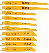 10-Piece Bi-Metal Reciprocating Saw Blade Set, Premium 6 &amp; 8 Inch Wood &amp; Metal Cutting Saw Blades...