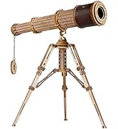 ROKR 3D Wooden Puzzles Monocular Telescope Model Building DIY Science Kit Birthday Gift for Adult...