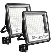 CREATESTAR 2 Pack LED Flood Lights Outdoor, 50W 6000LM Bright Floodlight LED Work Light with 4.93...