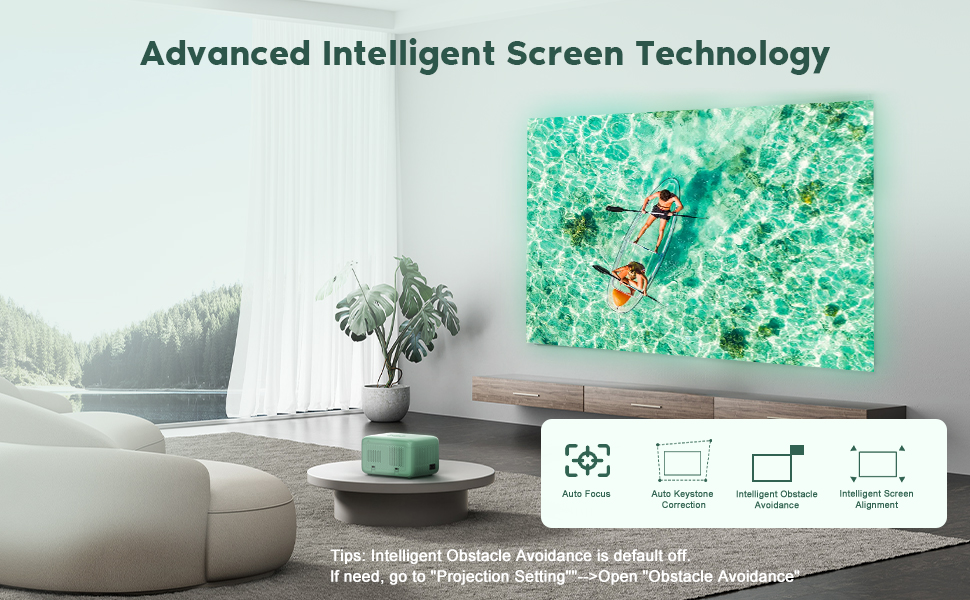 Smart Projector with Auto Focus &amp;amp; Auto Keystone