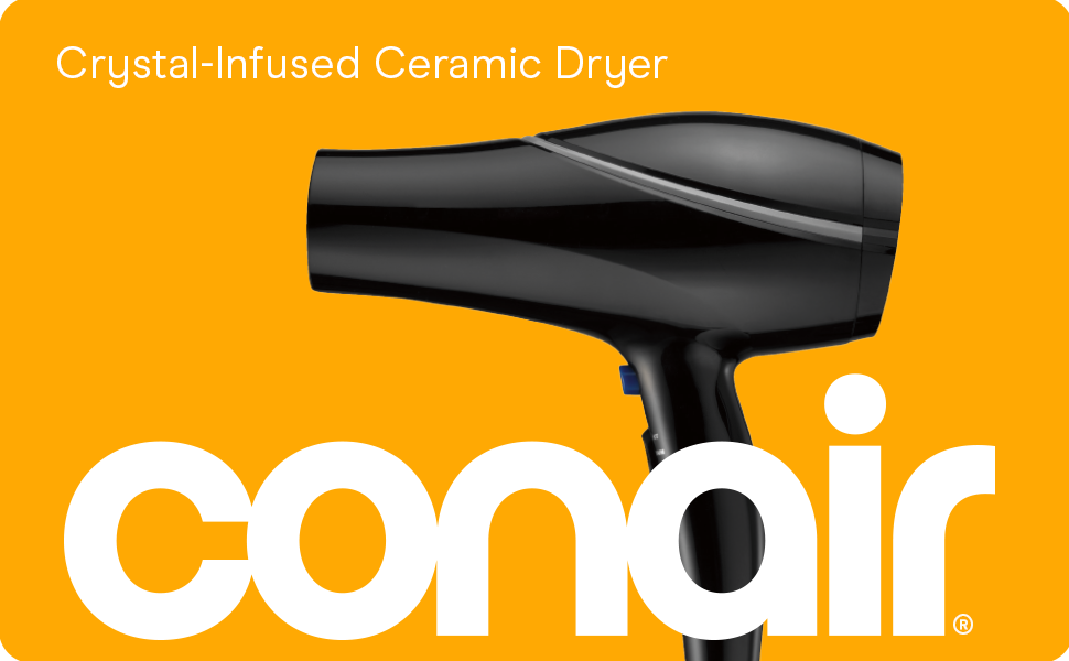 CRYSTAL-INFUSED CERAMIC DRYER