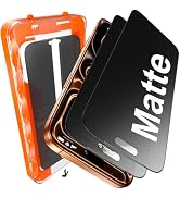 UniqueMe for iPhone 17 Pro Max Matte Privacy Screen Protector - 6.9 inch 2 PACK 9H+ Tempered Glas...