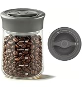 NUZEAK Airtight Coffee Bean Storage Container with Silicone Ring, Twist Seal Glass Storage Jars w...