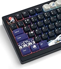 Womier White Keycaps for Mechanical Keyboard, Shine Through Key caps PBT Custom Keycap Doubleshot, U...