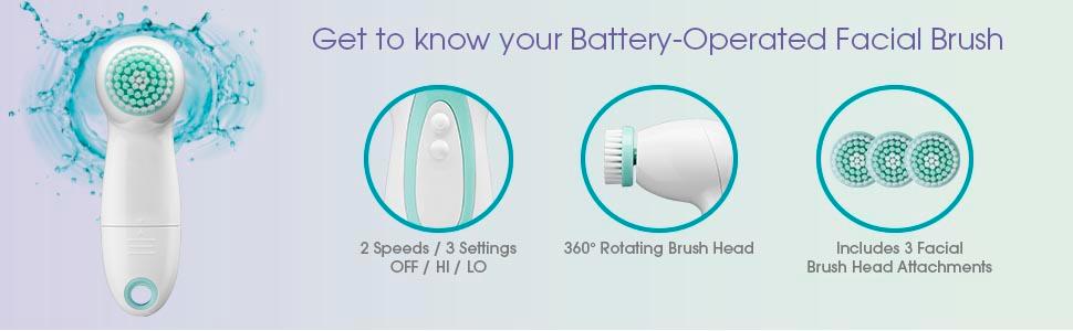battery operated facial brush facial cleansing brush true glow conair clarisonic clarisonic mia