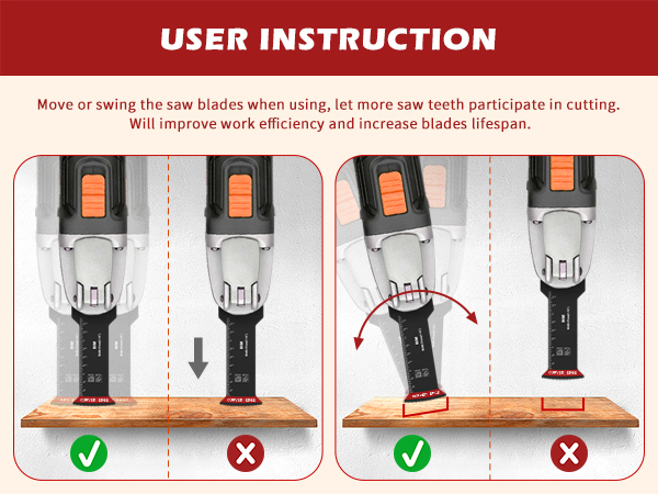 oscillating blades wood and metal