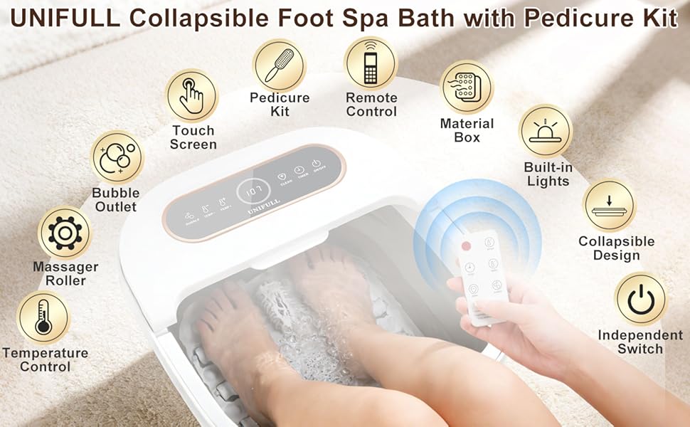 UNIFULL FOOT SPA BATH WITH HEAT AND MASSAGER