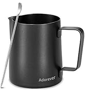 Milk Frothing Pitcher 350ml/12oz Steaming Pitchers Stainless Steel Milk Coffee Cappuccino Latte A...