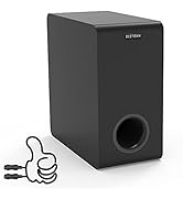 Powered Subwoofer, Bestisan 6.5" Active Home Audio Subwoofer in Compact Design for Receiver,Deep ...