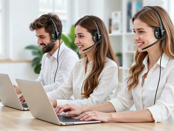 USB headset with noise cancelling microphone pc headset for call center office work Meeting Calling