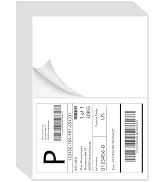 InpourPack 1000 Half Sheet Self Adhesive Shipping Labels, 8.5" x 5.5" Address Labels Laser/Ink Je...