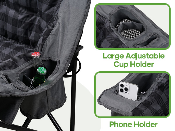 adjustable large-capacity cup holders*2 &amp;amp; phone holder