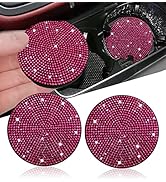 2pcs Bling Car Cup Holder Coaster, 2.75 inch Anti-Slip Shockproof Universal Fashion Vehicle Car C...