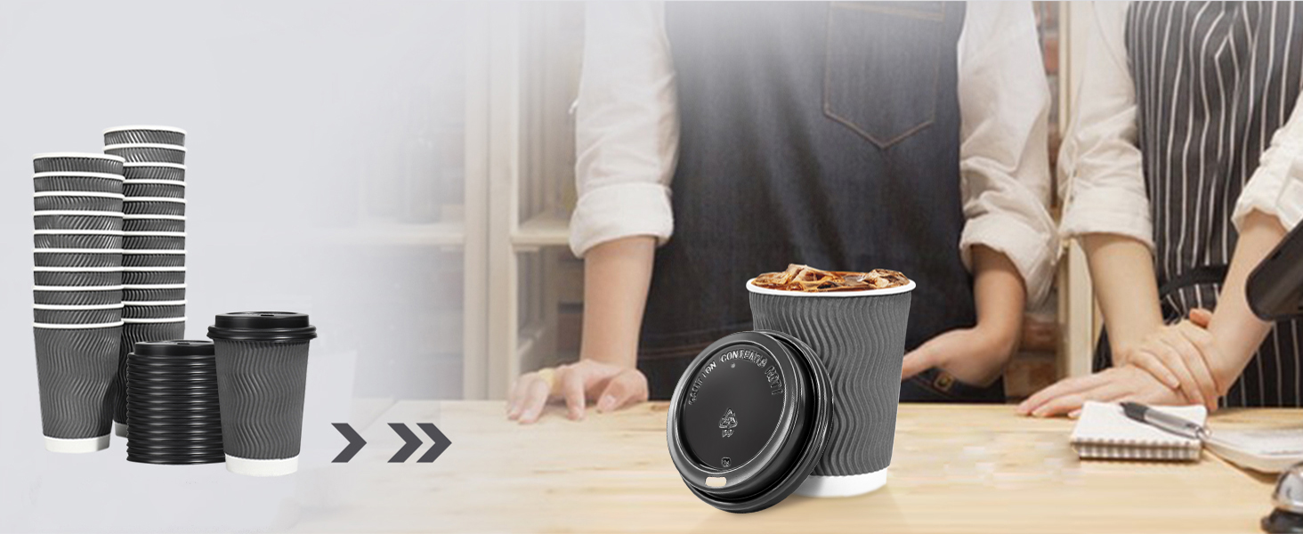 Insulated Corrugated Disposable Paper Coffee Cups