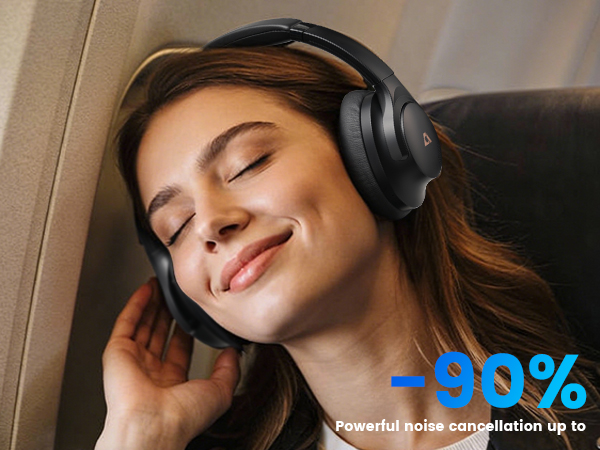 1Mii Y8+ Hybrid Noise Cancelling Headphones Bluetooth 6.0, Wireless LDAC Hi-Res Audio