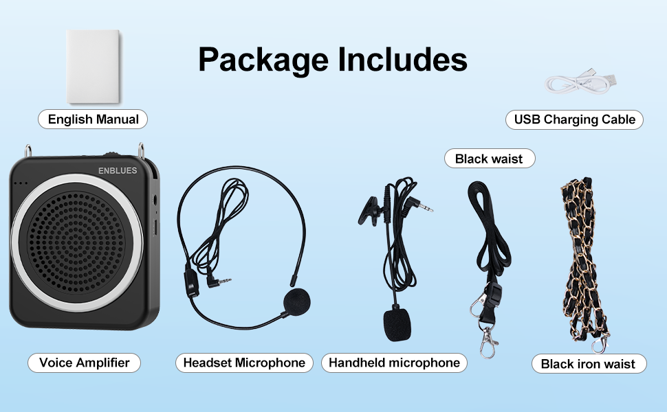 package. includes