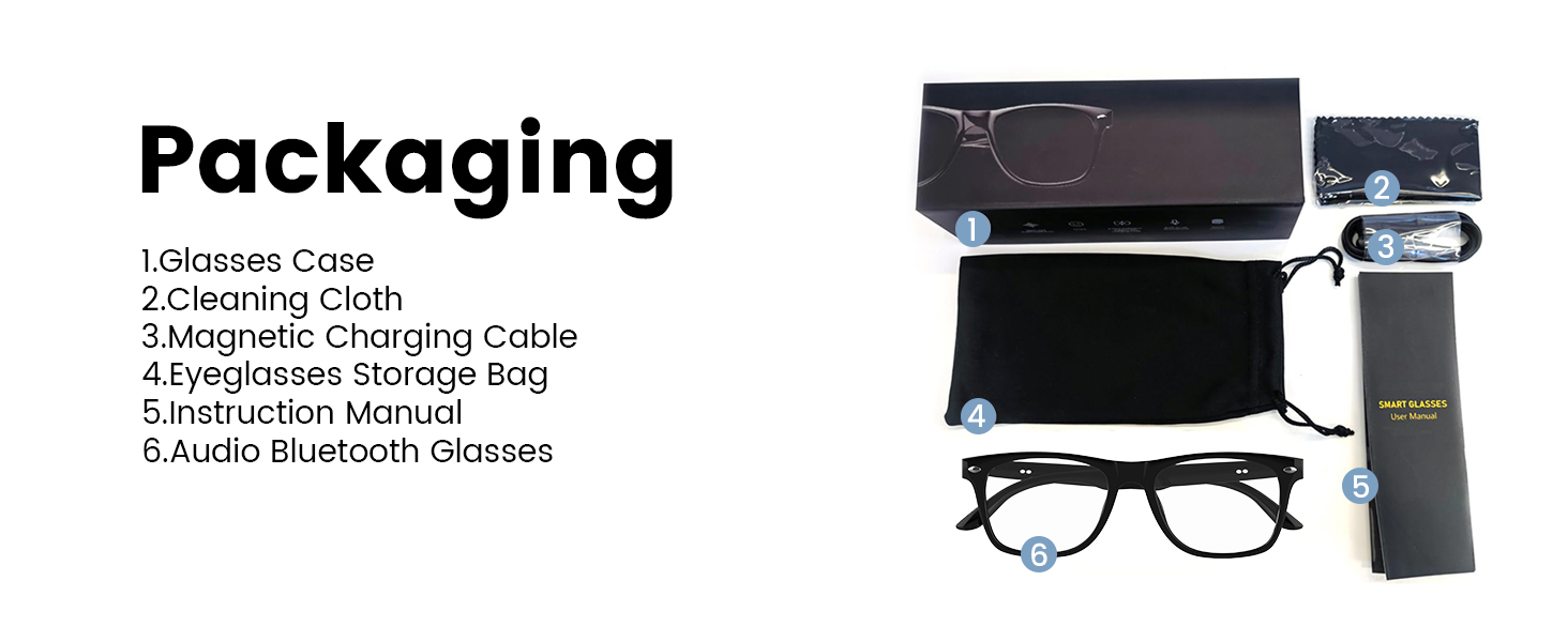 Bluetooth Audio Smart Glasses for Men ,Voice Control, Hands-Free Calls for Android Music/Work