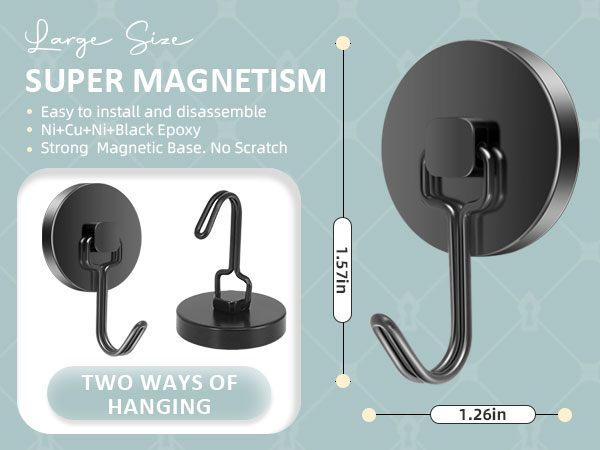 Neosmuk black swing magnetic hooks