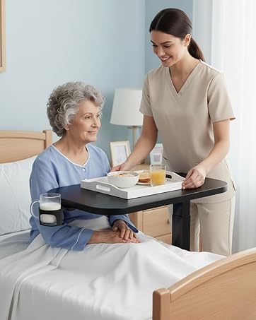 Bedside Table with Wheels