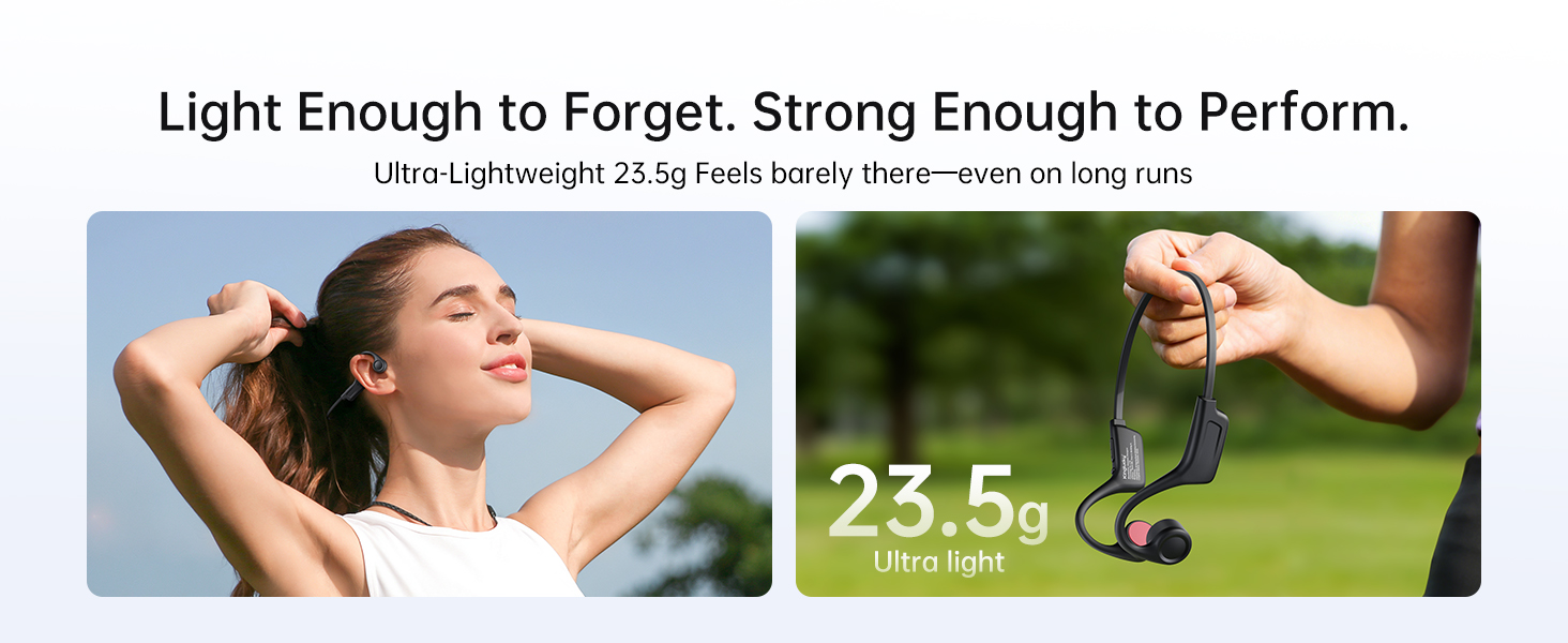 Kinglucky Open-Ear Bone Conduction Headphones for Sports